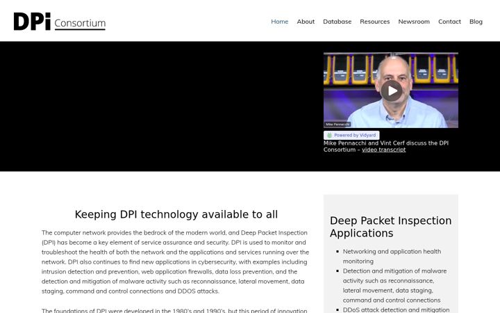 Screenshot of dpiconsortium.org