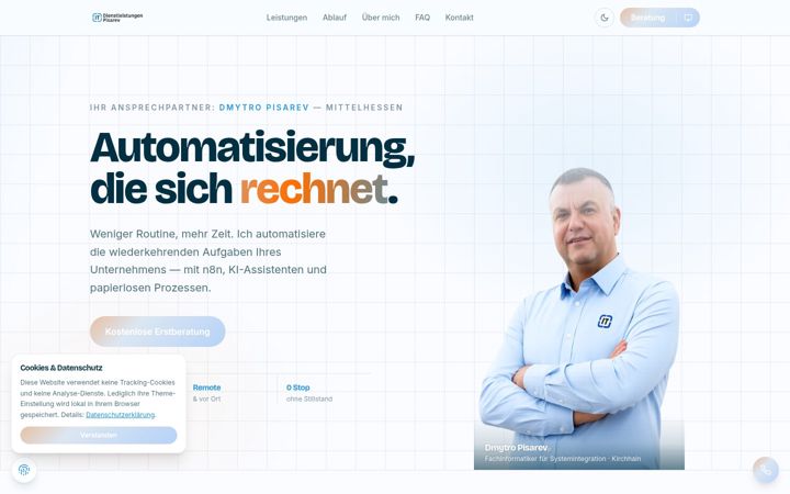 Screenshot of dpisarev.de