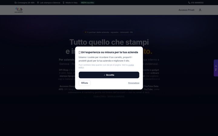 Screenshot of dpishop.it