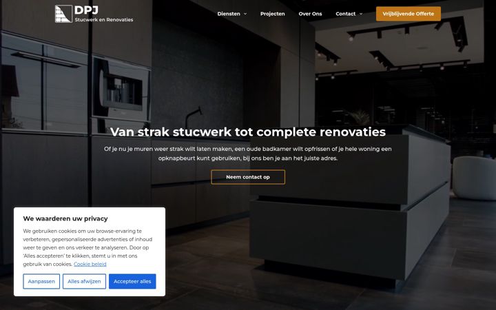 Screenshot of dpjrenovaties.nl