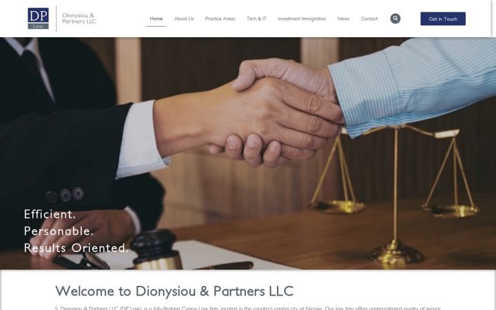 Screenshot of dplawcyprus.com