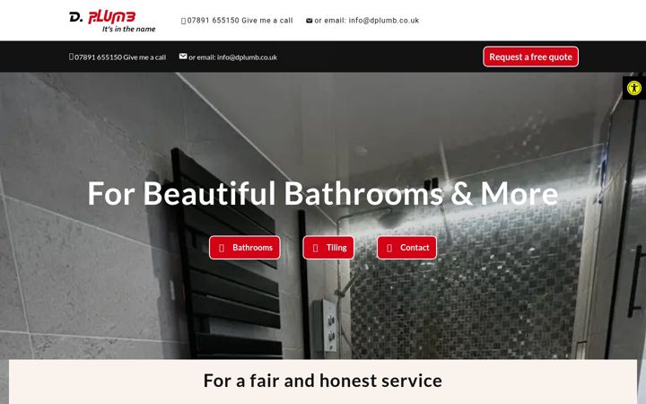 Screenshot of dplumb.co.uk