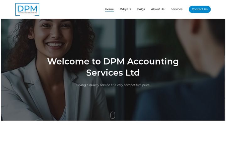 Screenshot of dpmaccountingservices.co.uk