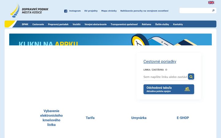 Screenshot of dpmk.sk