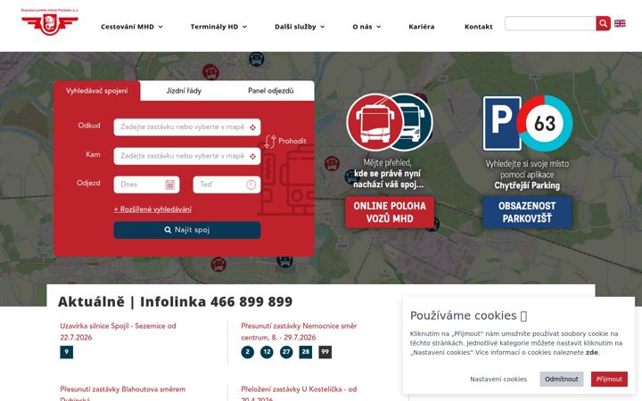 Screenshot of dpmp.cz