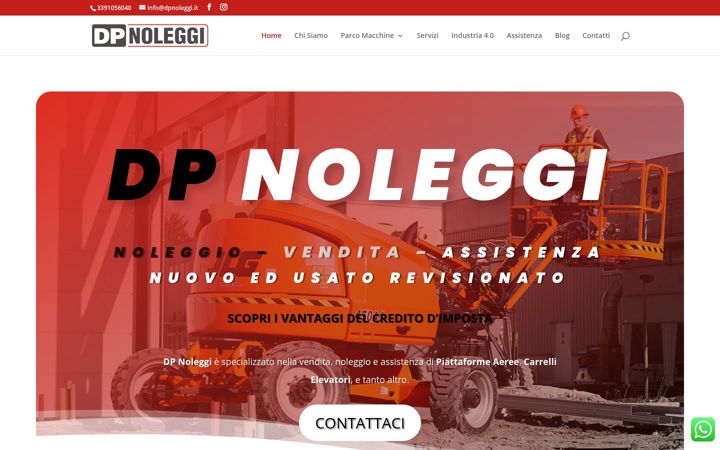 Screenshot of dpnoleggi.it