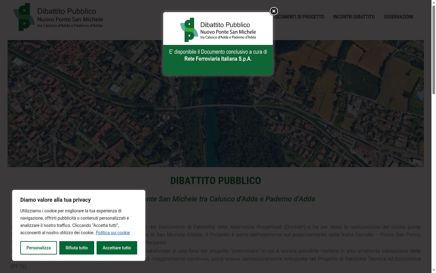 Screenshot of the consent banner shown before any interaction