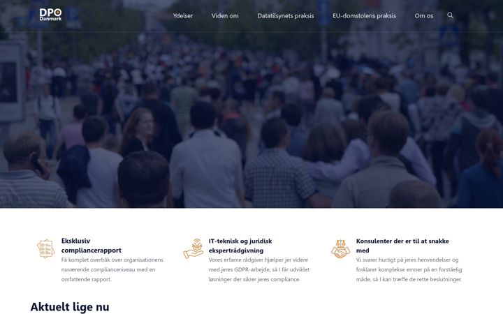 Snímek obrazovky dpo-danmark.dk
