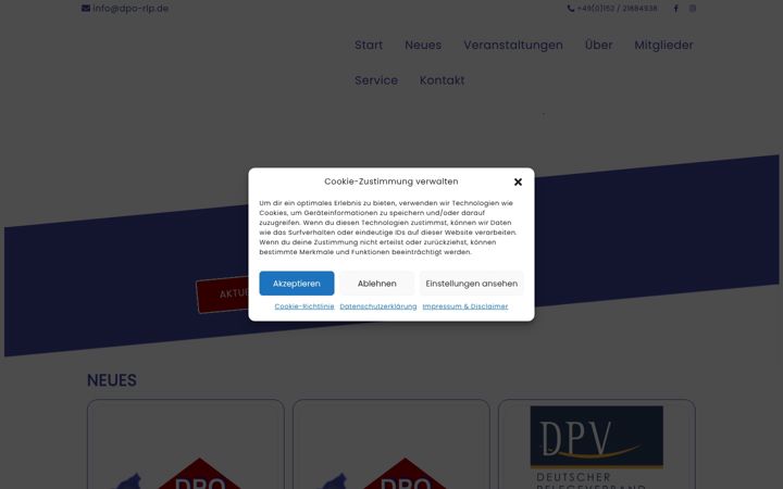 Екранна снимка на dpo-rlp.de