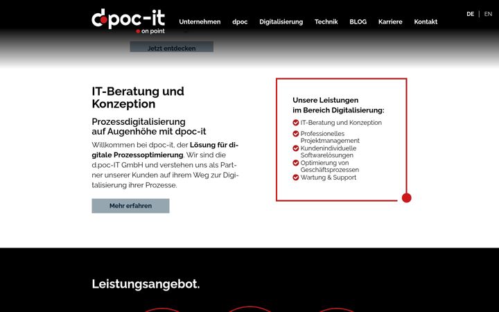 Screenshot of dpoc-it.com
