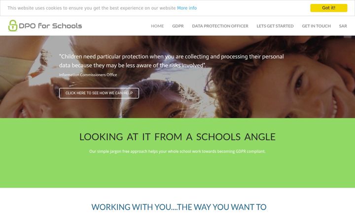 Screenshot of dpoforschools.co.uk