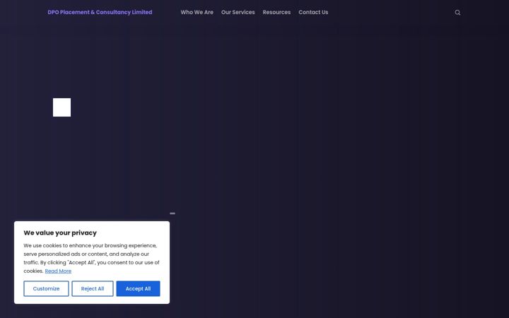 Screenshot of dpoplacement.com