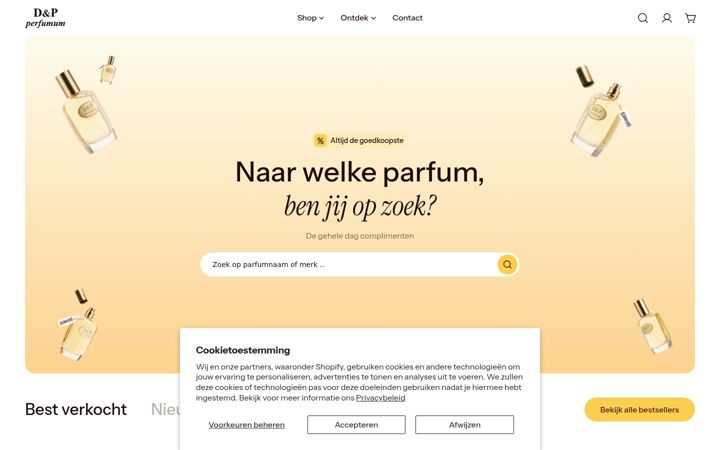 Screenshot of dpparfum.nl