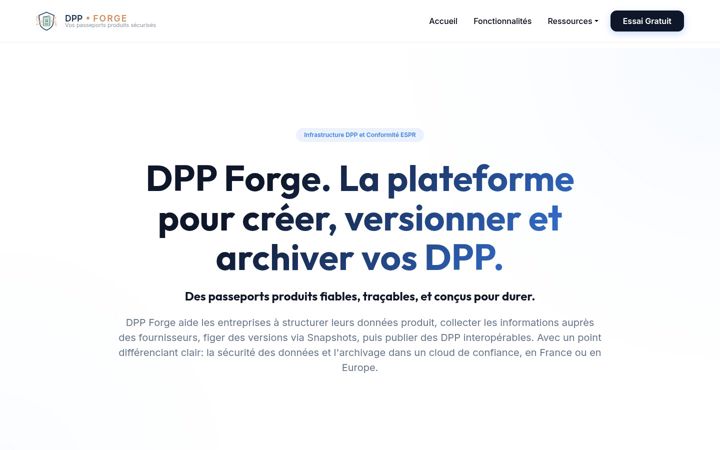 Screenshot of dppforge.com
