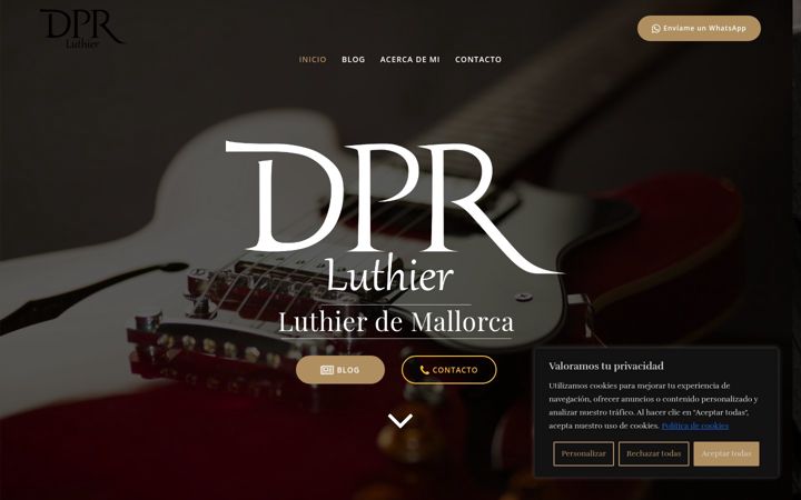 Screenshot of dprluthier.com