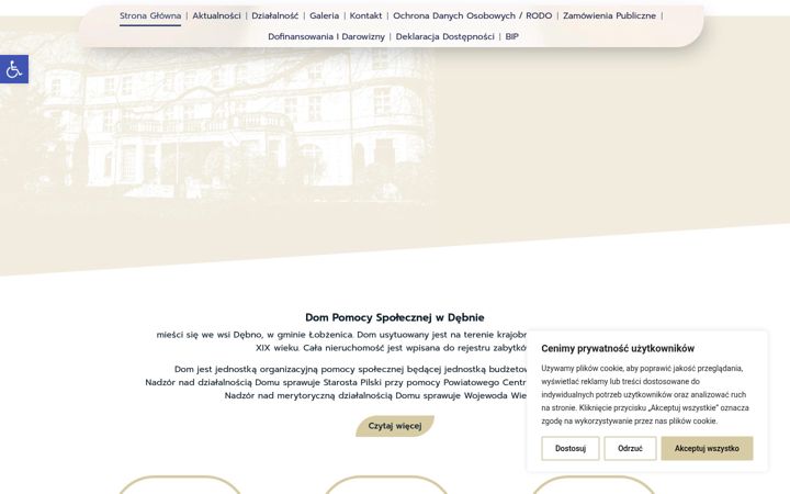 Képernyőkép: dps-debno.pl