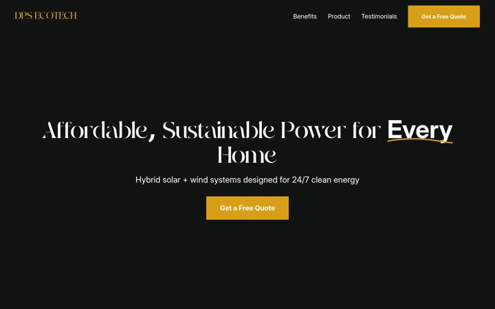 Skärmbild av dps-ecotech.co.uk