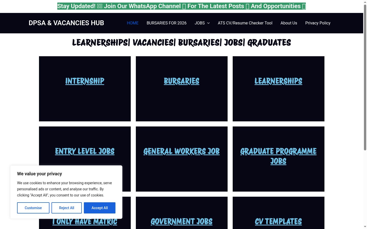 Screenshot van de toestemmingsbanner zoals getoond vóór enige interactie