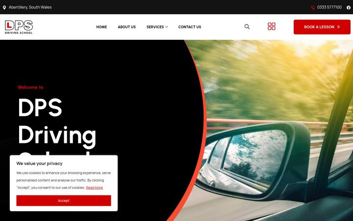 Screenshot of dpsdrivingschool.co.uk