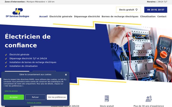 Screenshot of dpservicesdordogne.fr