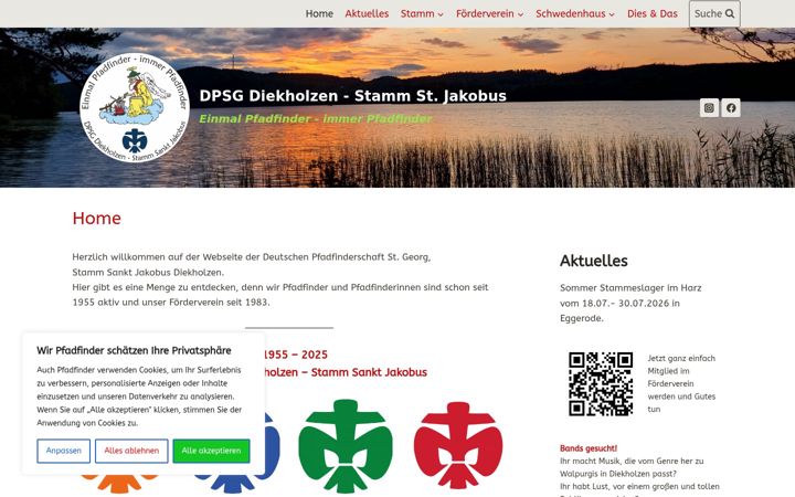 Snímek obrazovky dpsg-diekholzen.de