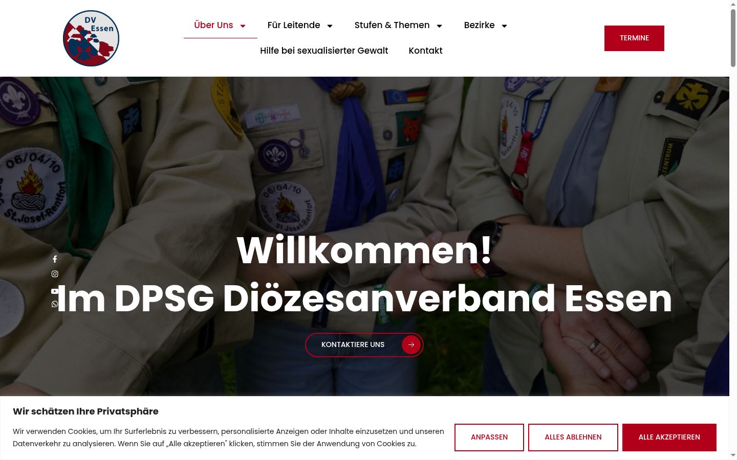 Snímek obrazovky baneru souhlasu zobrazeného před jakoukoli interakcí