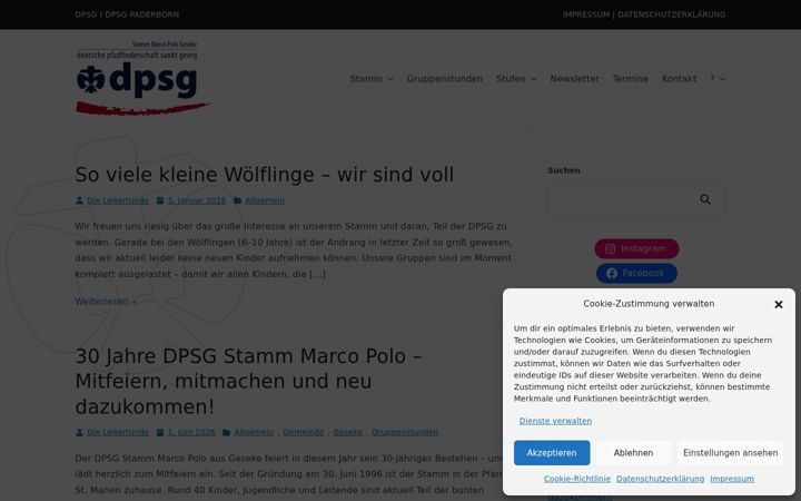 Snímek obrazovky dpsg-geseke.de