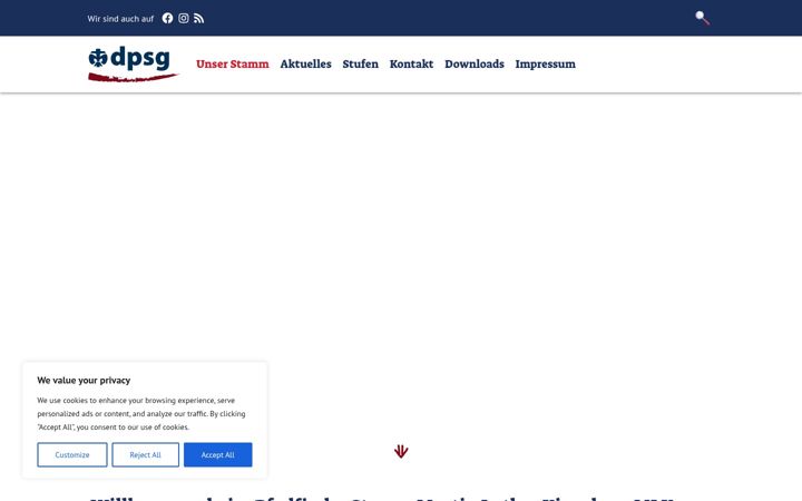 Snímek obrazovky dpsg-mlk.de