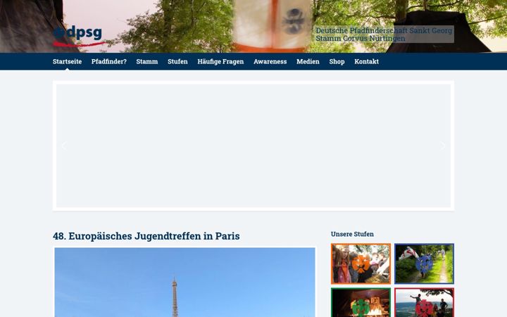 Snímek obrazovky dpsg-nuertingen.de