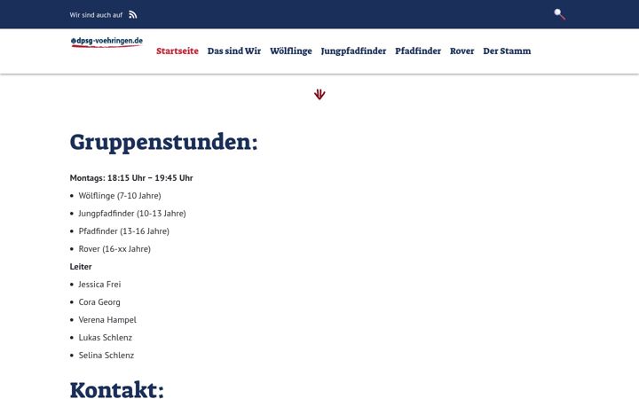 Screenshot of dpsg-voehringen.de