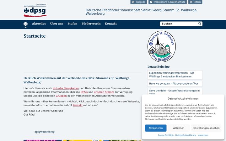Captură de ecran a dpsg-walberberg.de