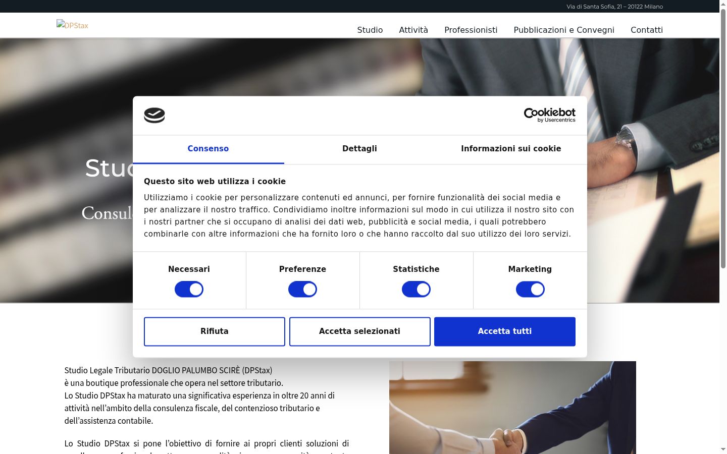 Képernyőkép a bármilyen interakció előtt megjelenő hozzájárulási bannerről
