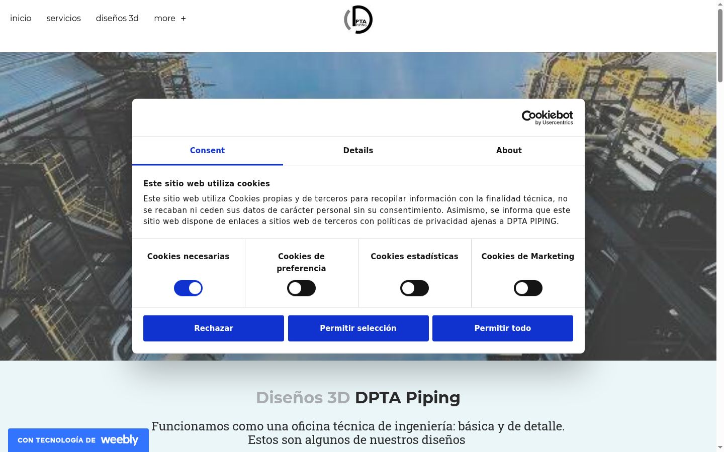 Screenshot del banner di consenso mostrato prima di qualsiasi interazione