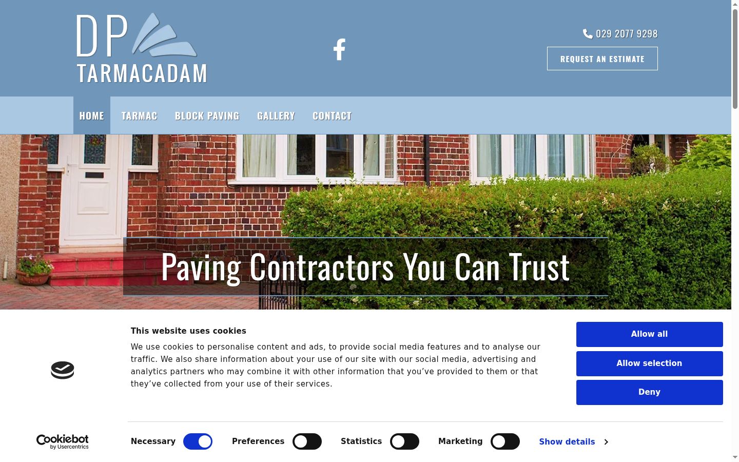 Screenshot of the consent banner shown before any interaction