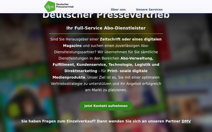 Screenshot of dpv.de