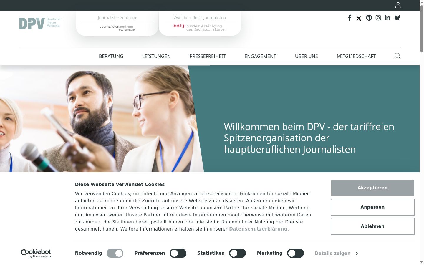 Screenshot tal-banner tal-kunsens muri qabel kwalunkwe interazzjoni