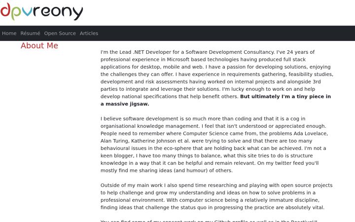 Screenshot of dpvreony.com