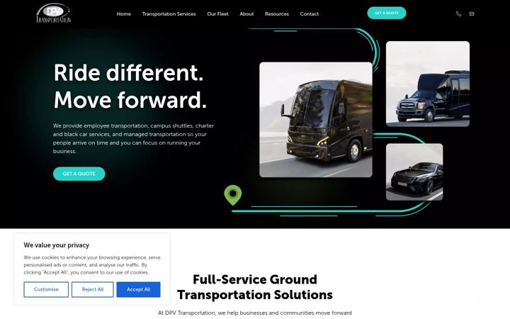 Screenshot of dpvtransportation.com