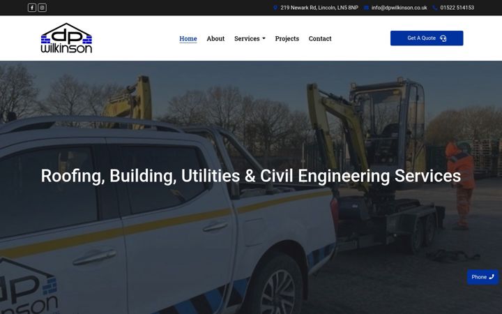 Screenshot of dpwilkinson.co.uk