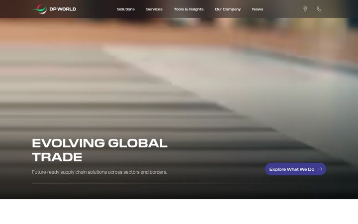 Ekrano kopija dpworld.com
