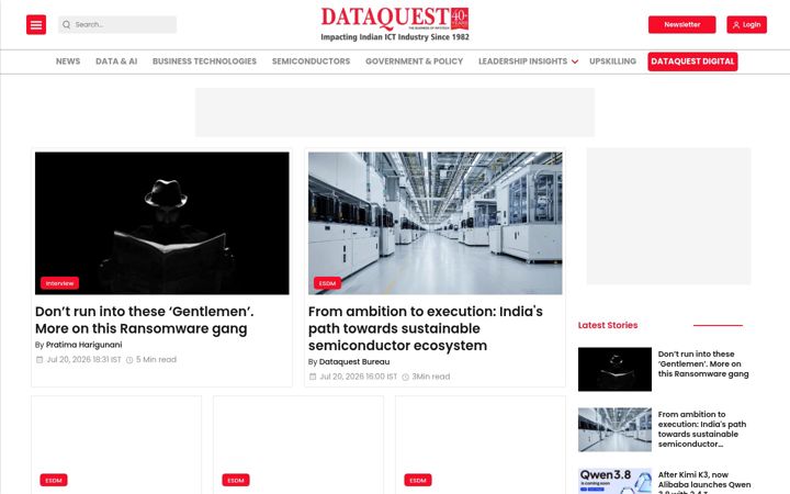 Screenshot of dqindia.com