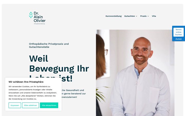 Screenshot of dr-alain-olivier.de