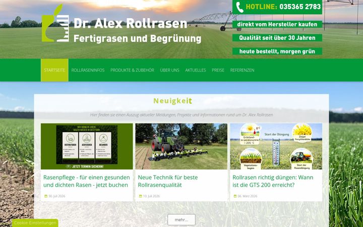 Snímek obrazovky dr-alex-rollrasen.de