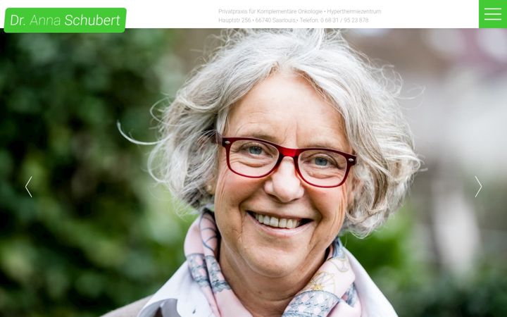 Snímek obrazovky dr-anna-schubert.de