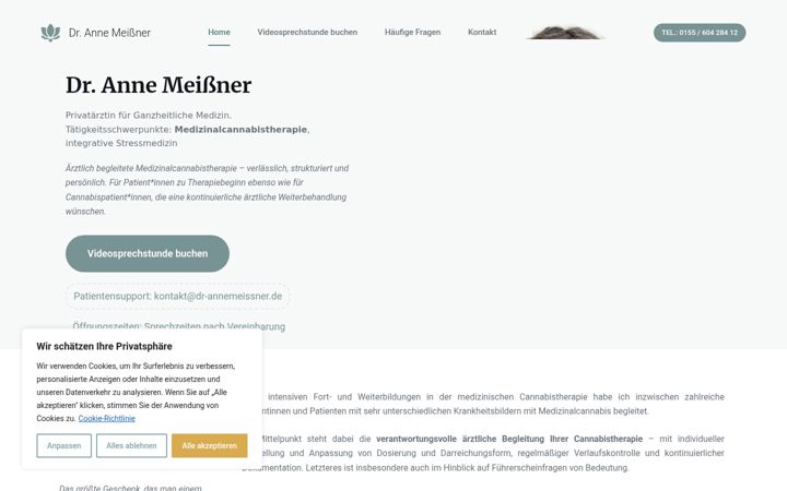 Snímek obrazovky dr-annemeissner.de