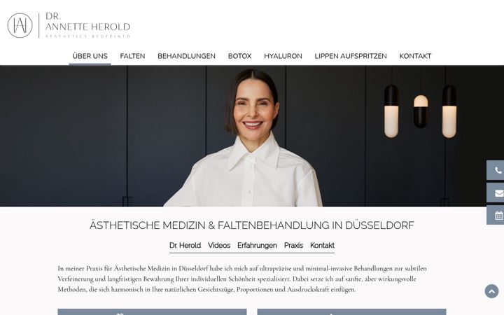 Snímek obrazovky dr-annette-herold.de