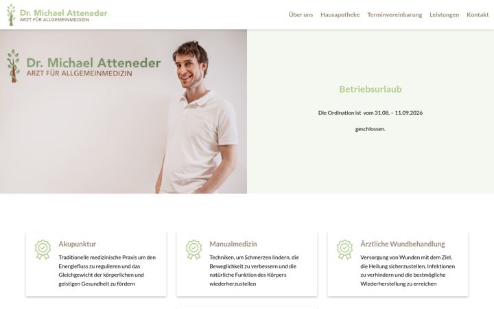 Snímek obrazovky dr-atteneder.at