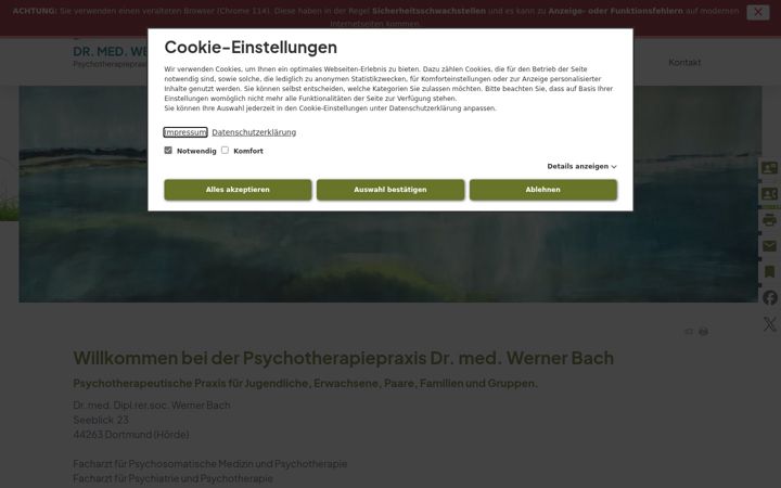 Snímek obrazovky dr-bach-web.de