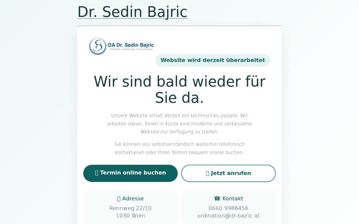 Snímek obrazovky dr-bajric.at
