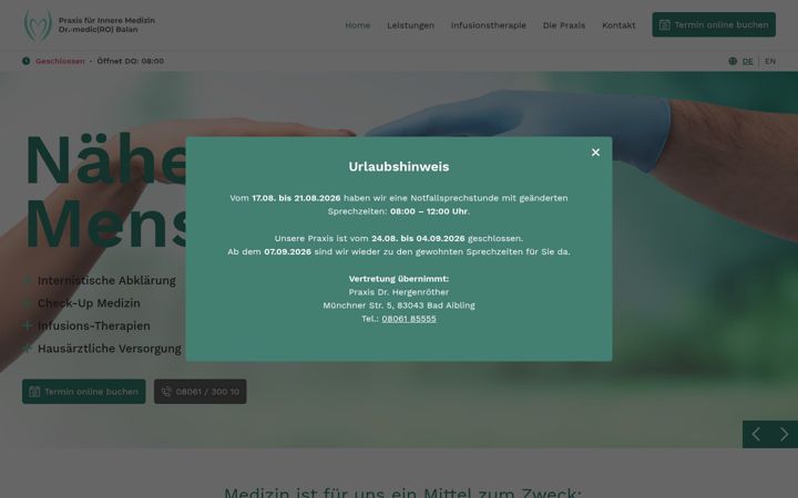 Snímek obrazovky dr-balan.de